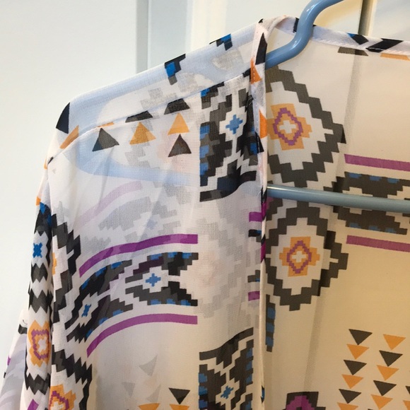 Aztec Sheer Cardigan - Picture 2 of 3